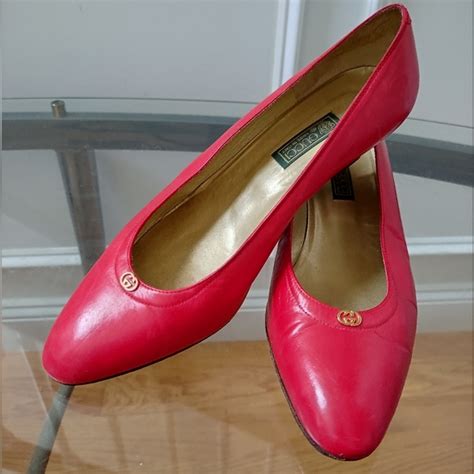 gucci kitten heels red|vintage gucci kitten heels.